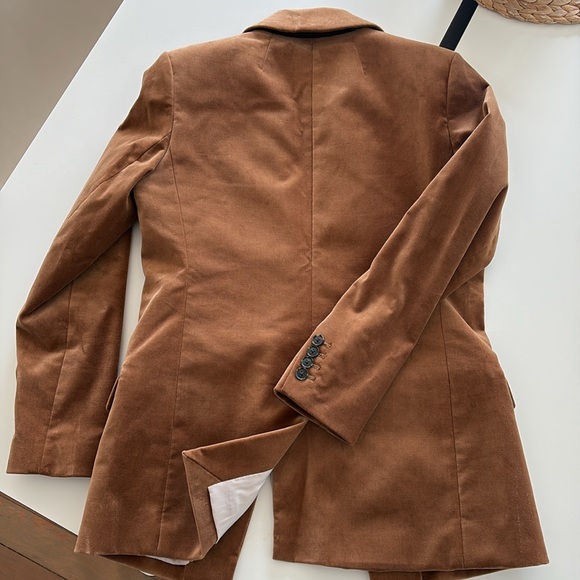 J Crew Velvet Blazer - Tan / Golden Brown (Size 2) - Picture 6 of 7